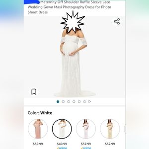 Off the shoulder Maternity dress